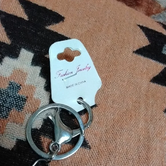 Fashion Jewelry Lavender Camellia Flower Keychain/Bag Charm - Picture 2 of 3